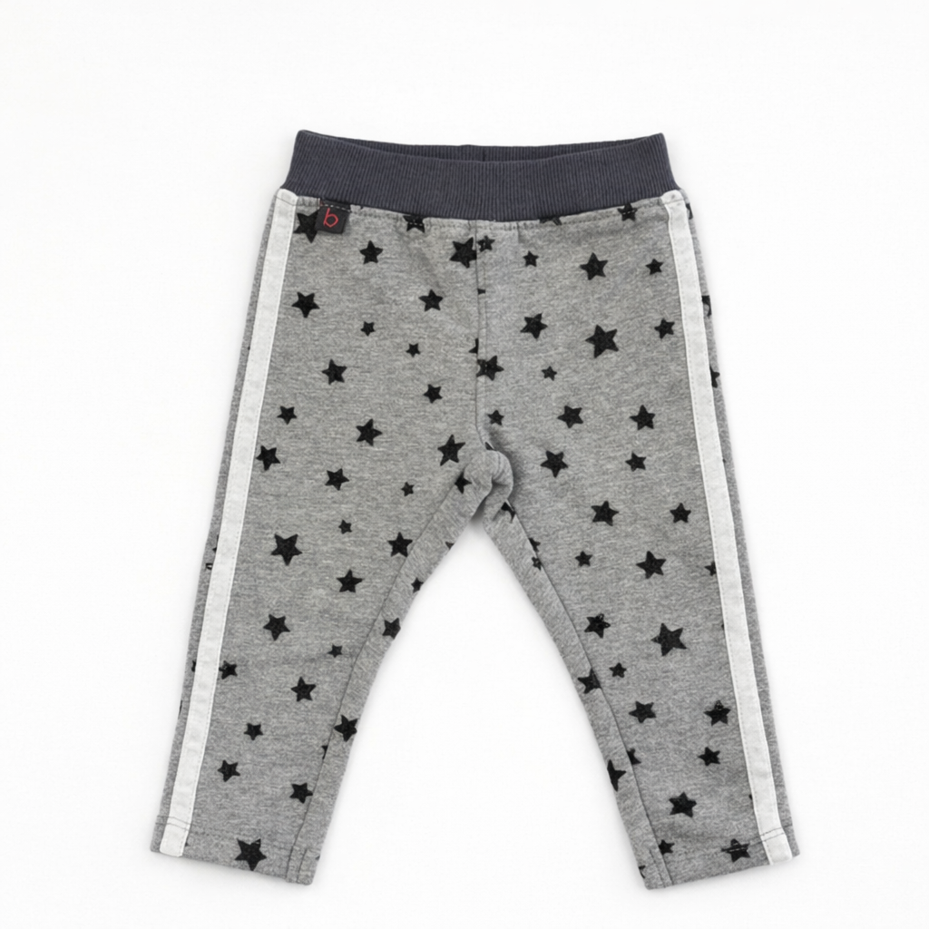 Legging bébé gris à étoiles