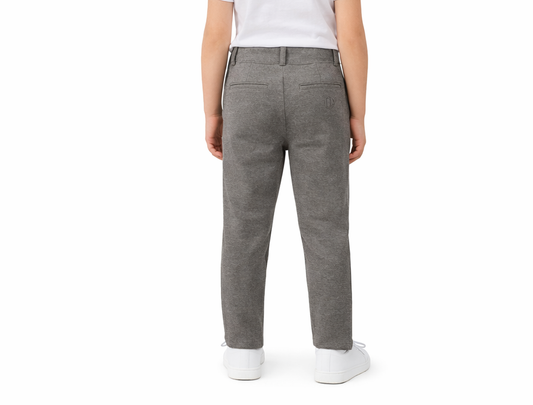 Pantalon Ajusté Gris Chiné Enfant