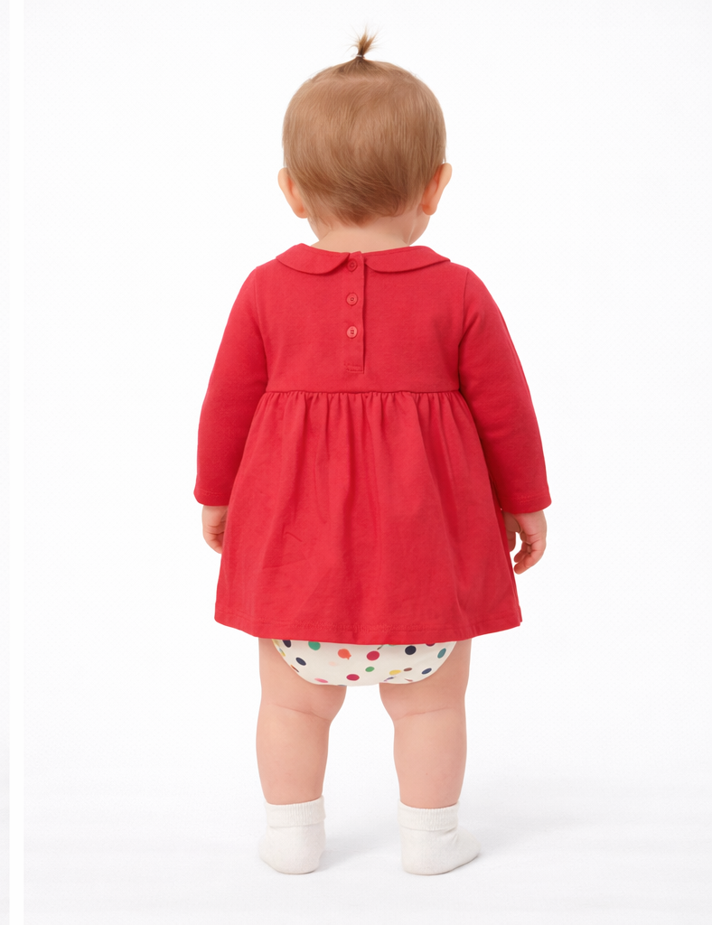 Robe body 2-en-1 Rouge & Col Claudine