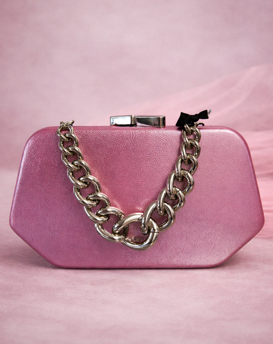 Pochette/Sac rose irisé