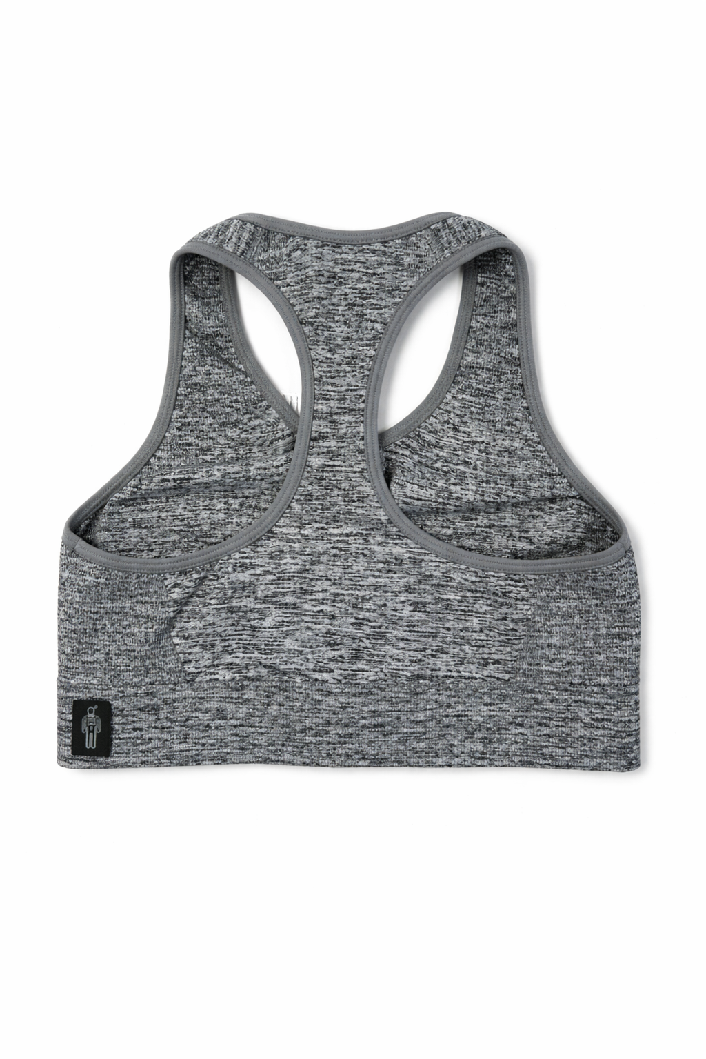 Brassière de sport grise zipée à l'avant