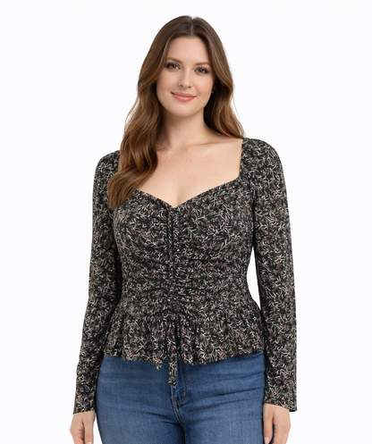 Top Peplum floral femme