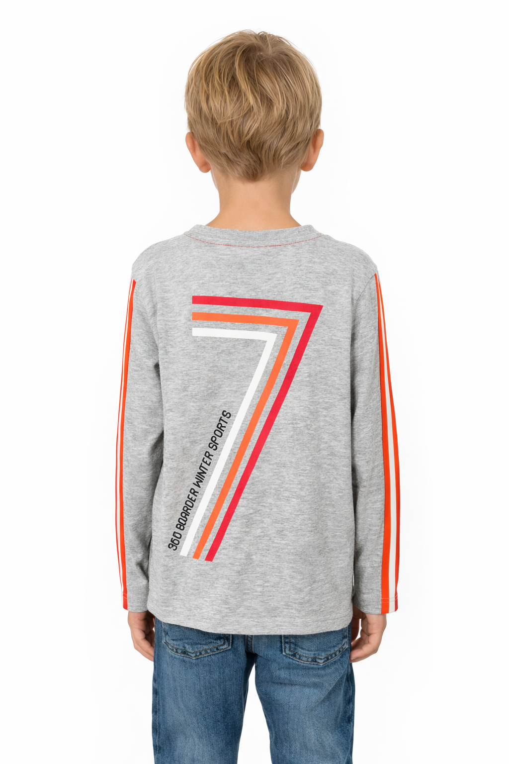 T-shirt longues manches "ski club" garçon