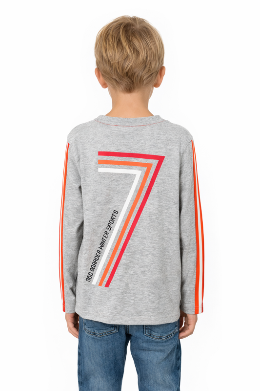 T-shirt longues manches "ski club" garçon