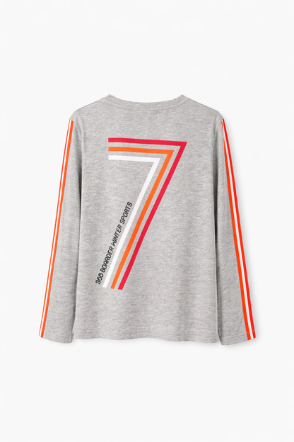 T-shirt longues manches "ski club" garçon