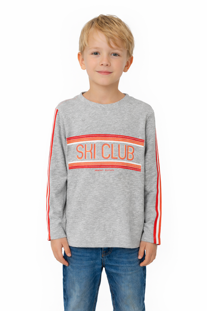 T-shirt longues manches "ski club" garçon