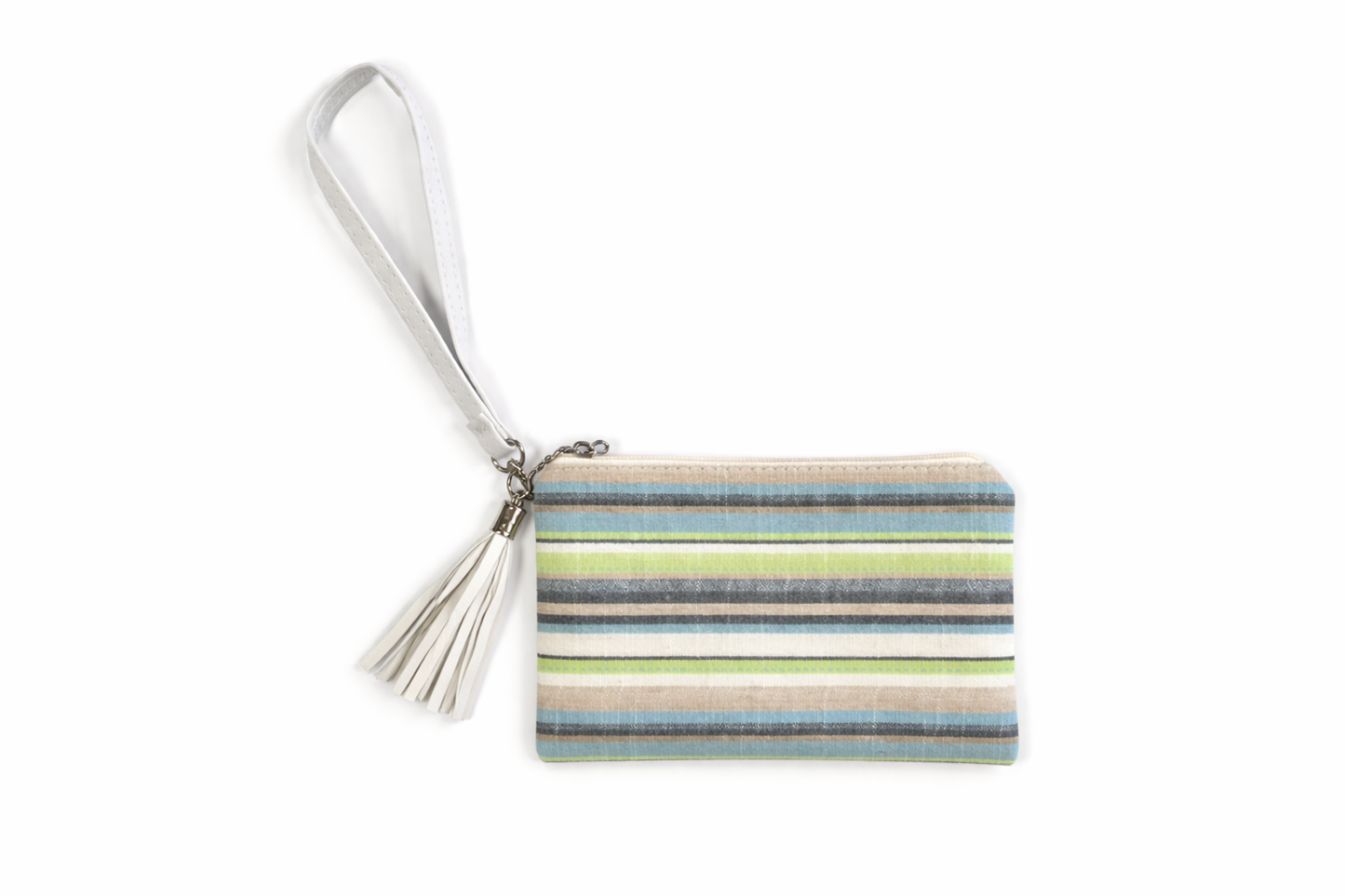 Pochette à main rayures pastel
