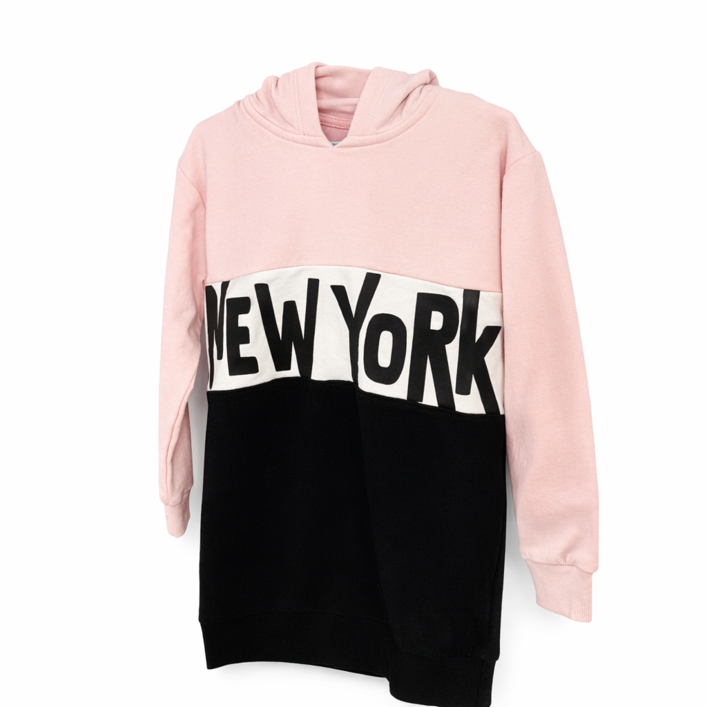 Robe-Pull à Capuche Fille "New York"