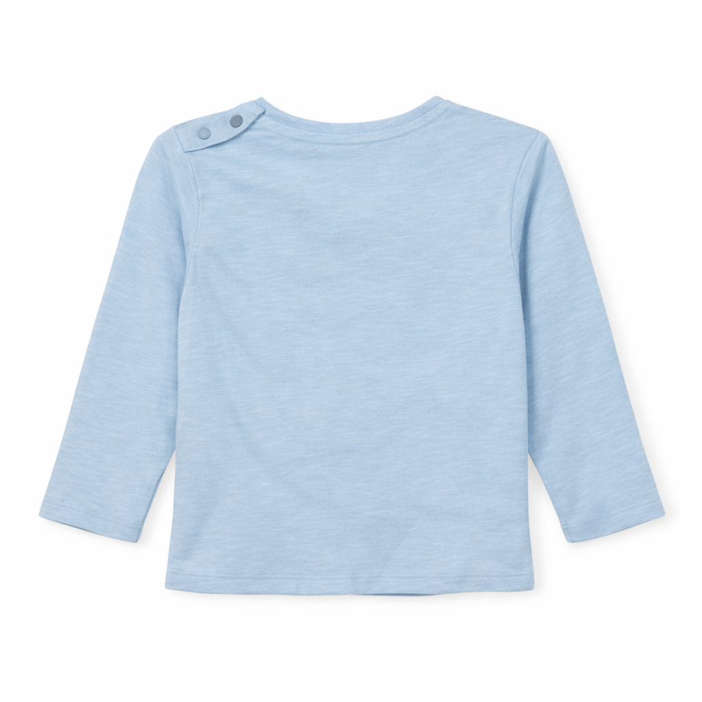 T-shirt bleu à longues manches fille