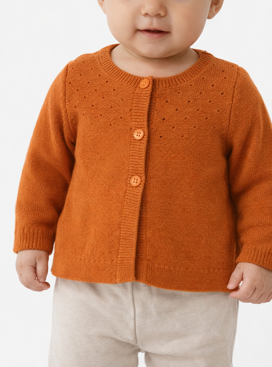 Gilet marron fille