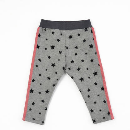 Legging bébé gris à étoiles