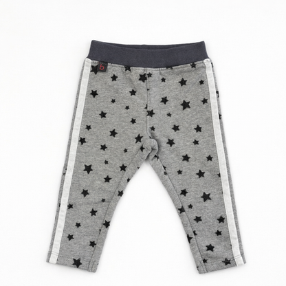 Legging bébé gris à étoiles