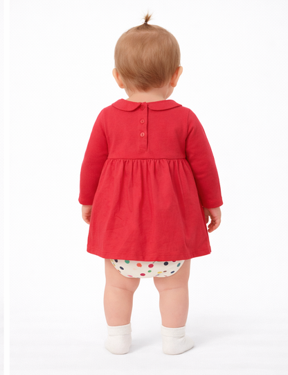 Robe body 2-en-1 Rouge & Col Claudine
