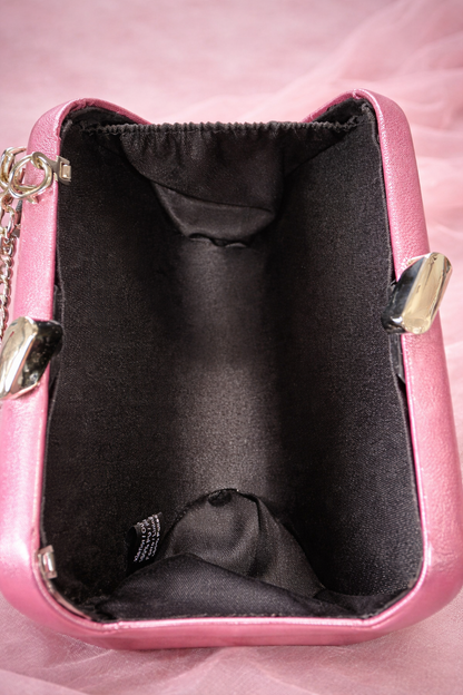 Pochette/Sac rose irisé