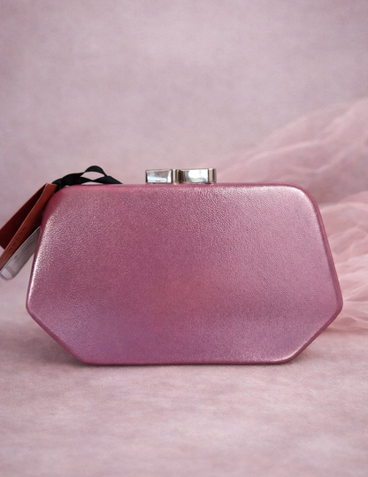 Pochette/Sac rose irisé