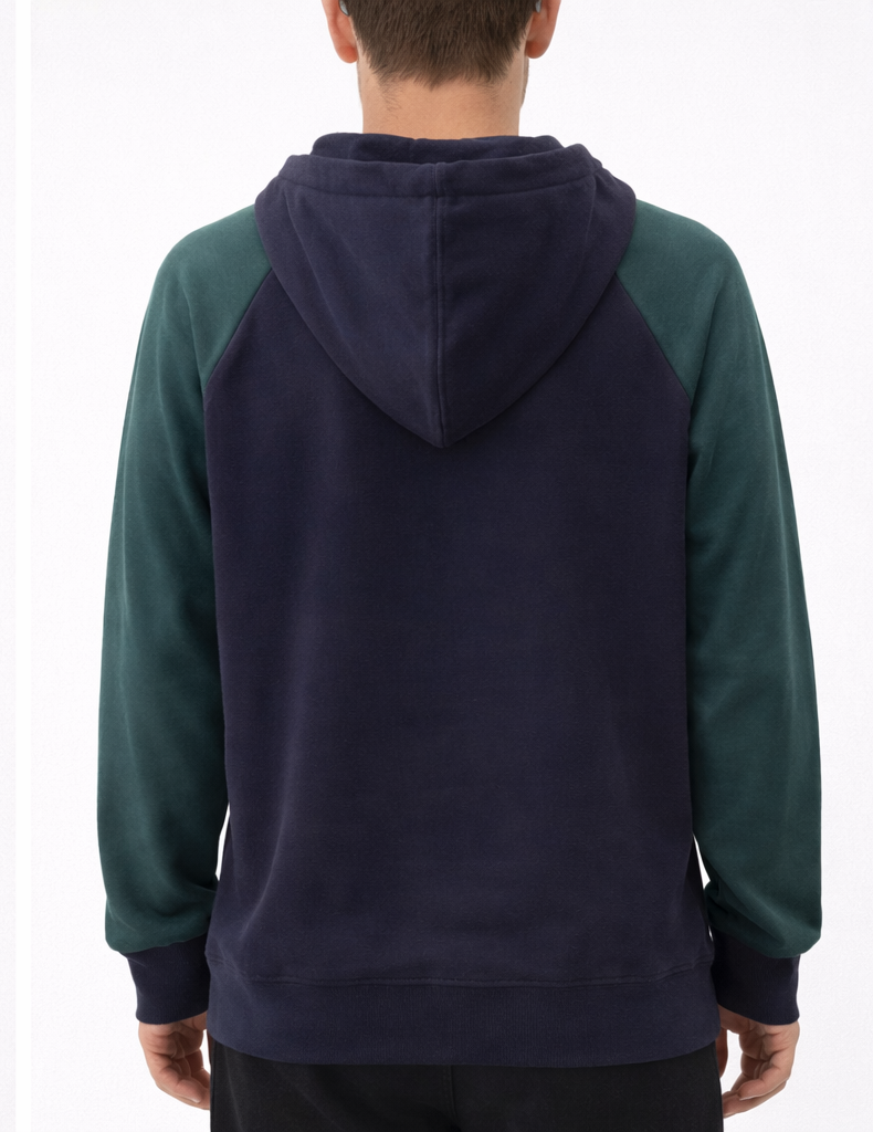 Sweat à capuche bicolore homme