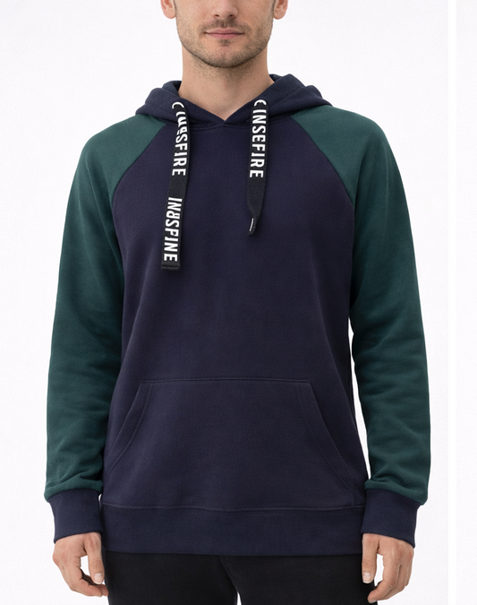 Sweat à capuche bicolore homme