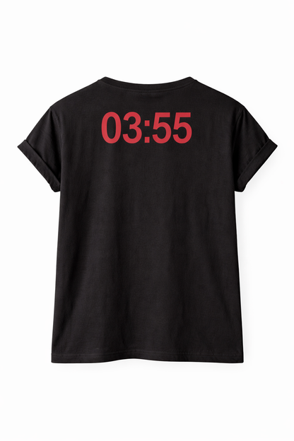 T-shirt noir graphique "Night Fox" femme